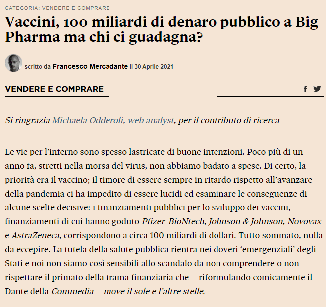 Michaela Odderoli - Articolo per Econopoly