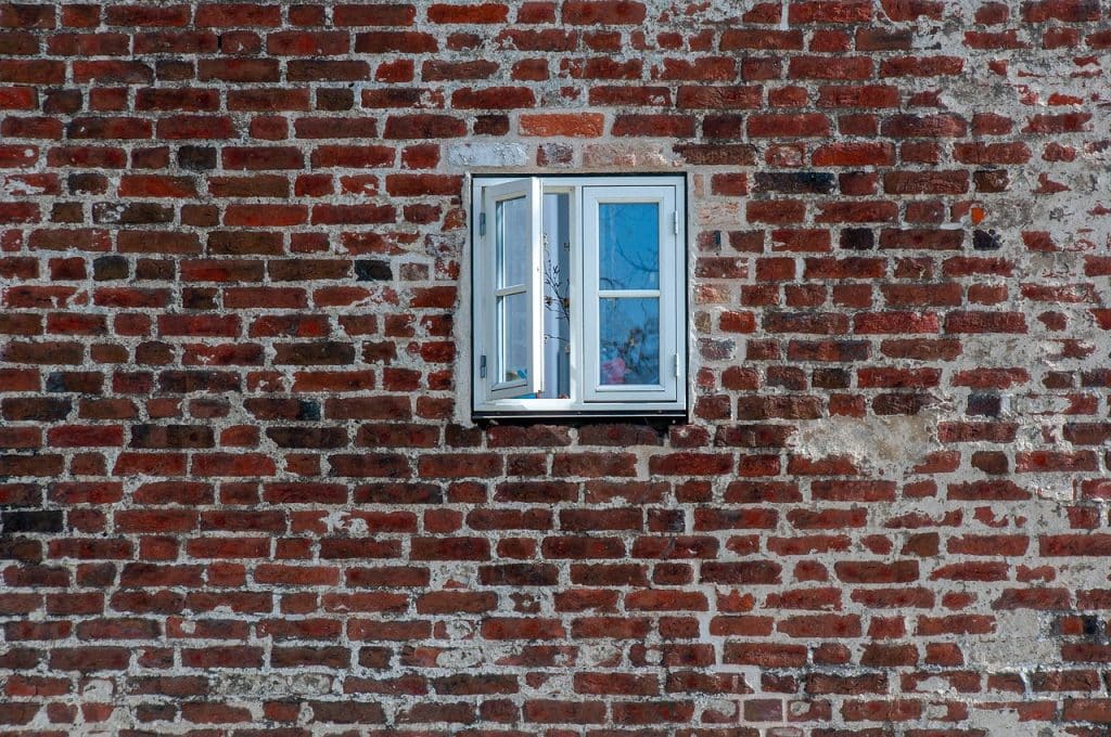 Finestra aperta su muro di mattoni — la finestra temporale che si sta chiudendo per regolamentare i dataset AI